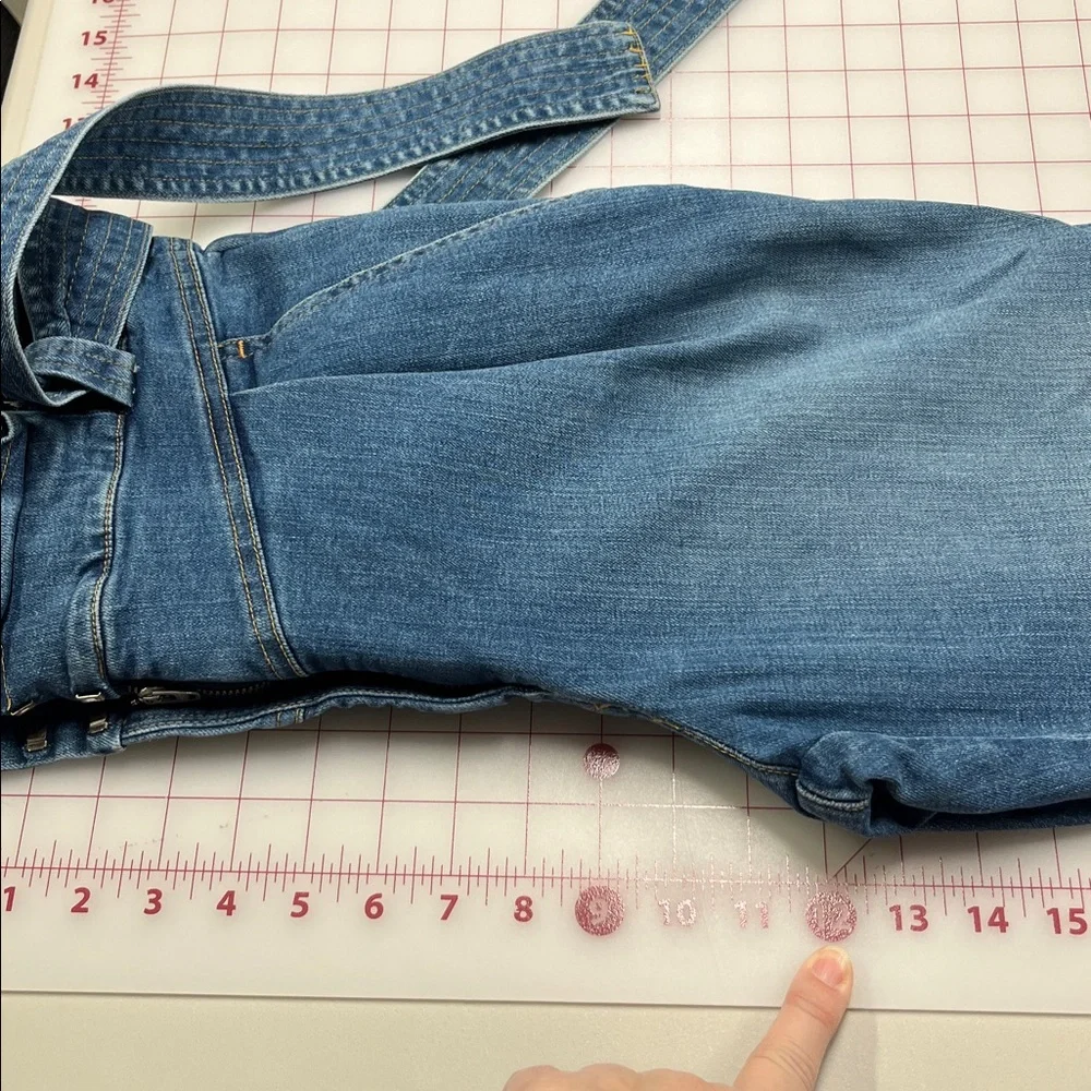A.L.C. Casual Davis Denim Blue Self Tie Paper Bag High Waist Ankle/Crop Jeans 6